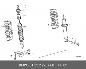 Амортизатор подвески 31 32 2 225 660 BMW
