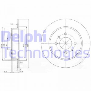 Тормозной диск BG3102 DELPHI