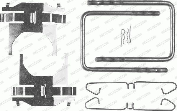 Комплектующие, колодки дискового тормоза FBA411 FERODO