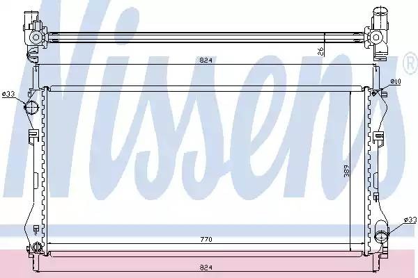 Радиатор, охлаждение двигател 62046A NISSENS