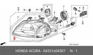 Основная фара 04331S04307 HONDA