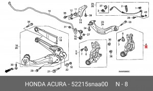 Кулак поворотный (комплект) 52215-SNA-A00 HONDA