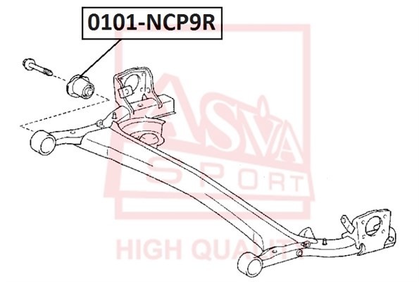 Сайлентблок задней балки 0101-NCP9R ASVA