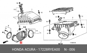 Деталь 17228RYEA00 HONDA