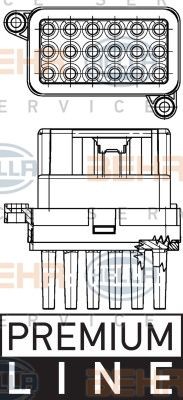 Регулятор скорости электромотора отопителя салона 5HL 351 332-341 HELLA