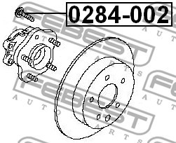 Шпилька ступицы колеса 0284-002 FEBEST
