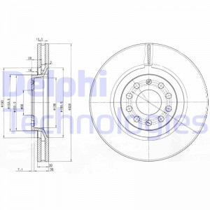 Тормозной диск BG3714 DELPHI