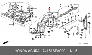 Подкрылок 74151SEA000 HONDA