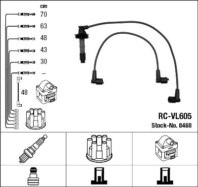 Ккомплект проводов зажигания RCVL605 NGK NTK