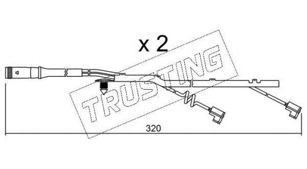 Сигнализатор, износ тормозных колодок SU185K TRUSTING