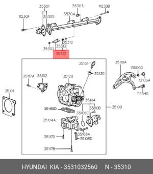 Клапанная форсунка 3531032560 HYUNDAI KIA