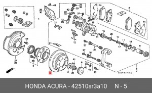 Тормозной диск 42510SR3A10 HONDA