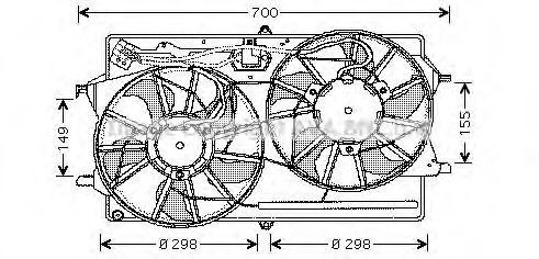 Вентилятор охлаждения радиатора ДВС FD7530 AVA