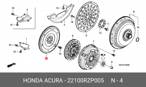 Маховик коленвала 22100RZP005 HONDA