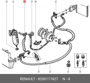Трубка 8200117427 RENAULT