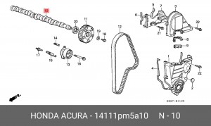 Распредвал 14111PM5A10 HONDA