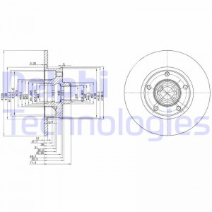 Тормозной диск BG2714 DELPHI