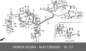 Кронштейн, тормозный шланг 46411SR3003 HONDA