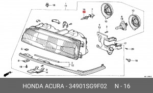Лампа 34901SG9F02 HONDA