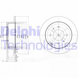 Тормозной диск BG4010 DELPHI