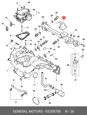 Регулятор давления подачи топлива 93208786 GENERAL MOTORS