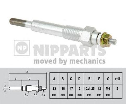Свеча накаливания J5719004 H B JAKOPARTS NIPPARTS