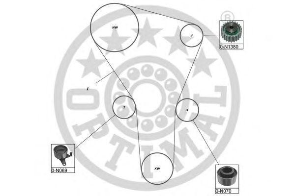 Комплект ремня ГРМ SK1233 OPTIMAL