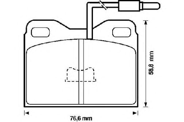 Комплект тормозных колодок, диско 571323B BENDIX JURID