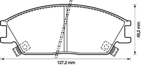 Комплект тормозных колодок, диско 572269B BENDIX JURID