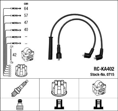 Ккомплект проводов зажигания 0715 NGK NTK