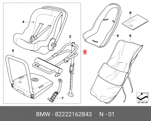 Сиденье детское 82 22 2 162 843 BMW