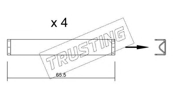Комплектующие, колодки дискового тормоза KIT031 TRUSTING