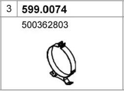 Монтажный комплект, глушитель 5990074 ASSO