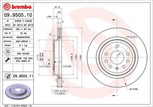 Тормозной диск 09.9505.11 BREMBO