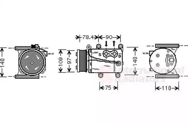 Компрессор, кондиционер 7700K034 VAN WEZEL