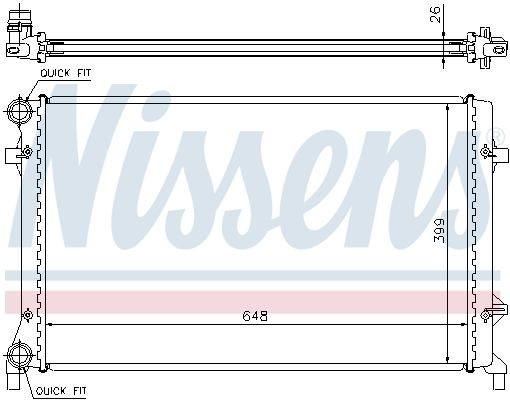 Вентилятор, охлаждение двигателя 85166 NISSENS