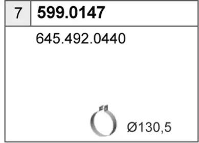 Монтажный комплект, глушитель 5990147 ASSO