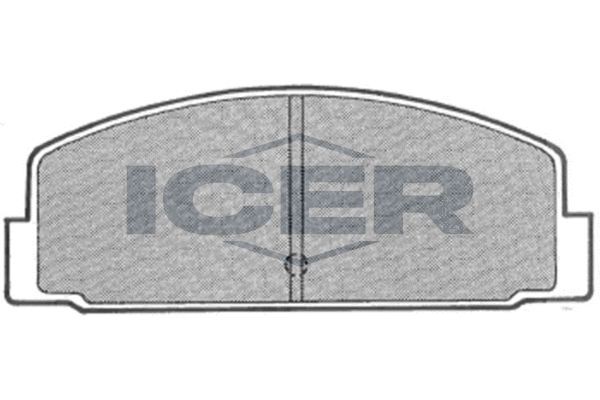 Комплект тормозных колодок, диско 180553 ICER
