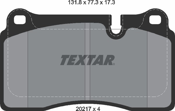 Комплект тормозных колодок, диско 2021701 TEXTAR