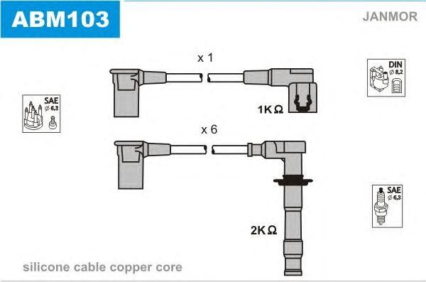 Ккомплект проводов зажигания ABM103 JANMOR