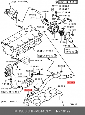 Прокладка, впускной коллектор MD145371 MITSUBISHI