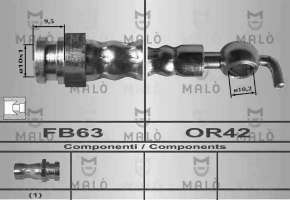 Тормозной шланг 80553 MALO