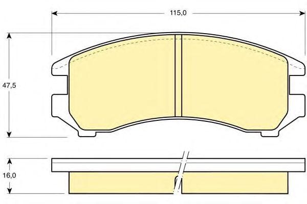 Комплект тормозных колодок, диско 6107319 GIRLING