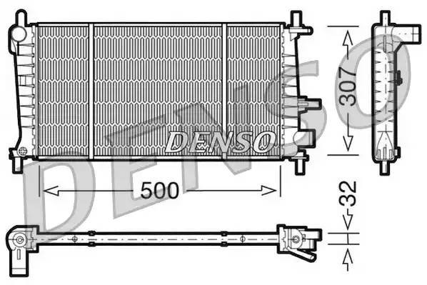 Радиатор, охлаждение двигател DRM10041 DENSO