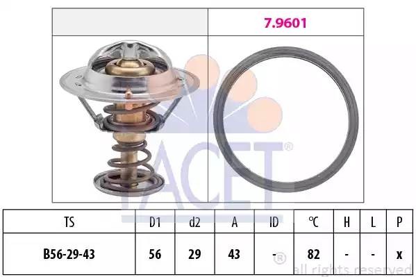 Термостат, охлаждающая жидкость 7.8339 FACET
