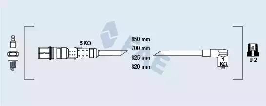Ккомплект проводов зажигания 85681 FAE