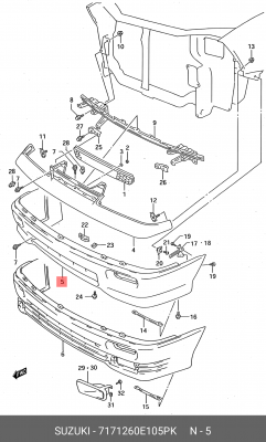 Буфер 71712-60E10-5PK SUZUKI