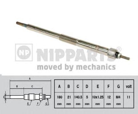 Свеча накаливания J5711026 H B JAKOPARTS NIPPARTS