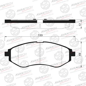 Колодки тормозные дисковые AV121 AVANTECH
