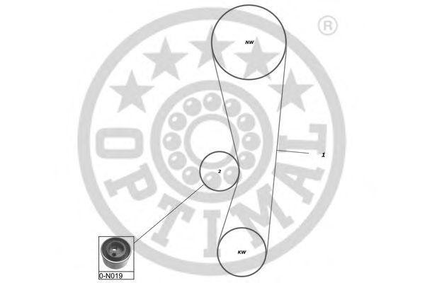Комплект ремня ГРМ SK-1249 OPTIMAL